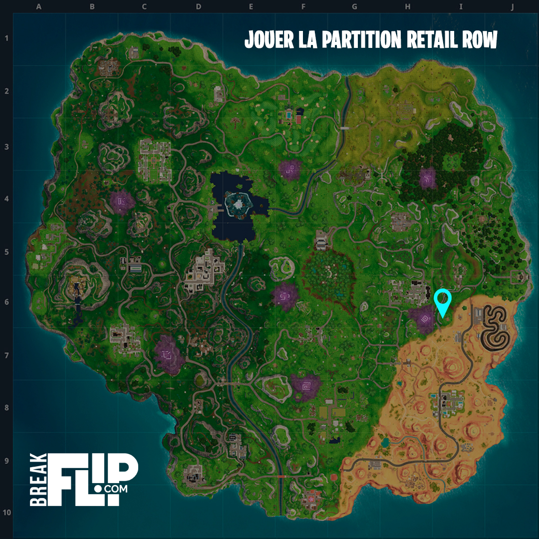 Fortnite Jouer la partition sur le piano pr s de Retail Row